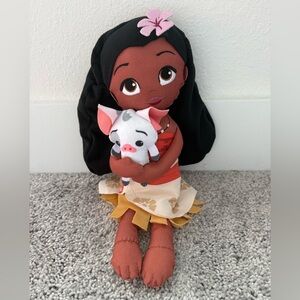 Disney Plush MOANA Girl
Stuffed Doll holding PUA PIG
